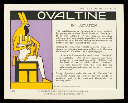 Ovaltine in lactation / A. Wander Ltd.