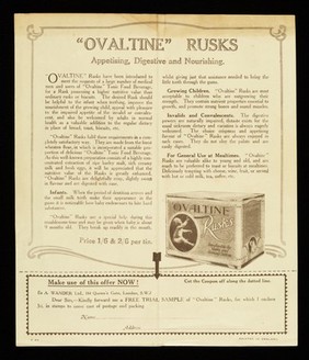 'Ovaltine' rusks for infants, growing children & adults / A. Wander Ltd.