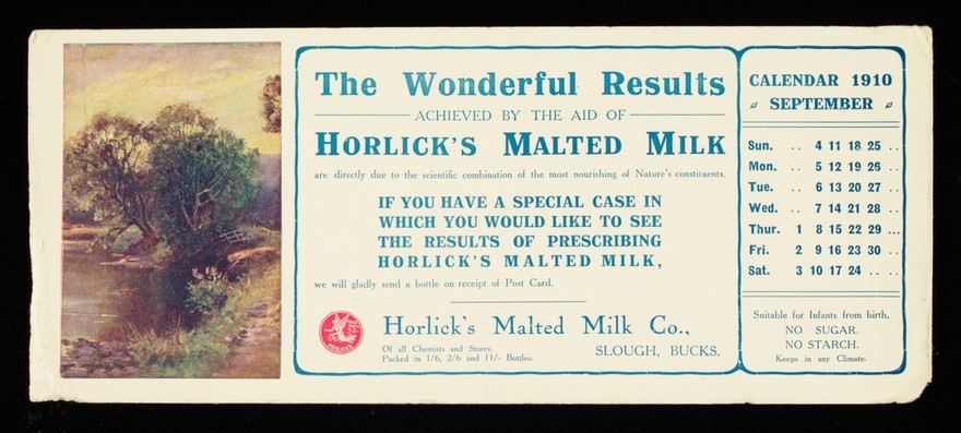 The wonderful results achieved by the aid of Horlick's Malted Milk are directly due to the scientific combination of the most nourishing of Nature's constituents ... / Horlick's Malted Milk Co.