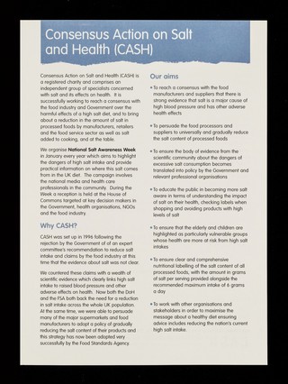 Consensus Action on Salt and Health / CASH.