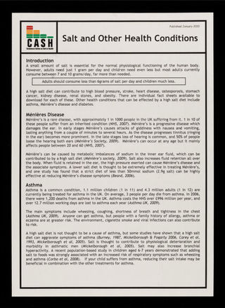 Salt and other health conditions / CASH.