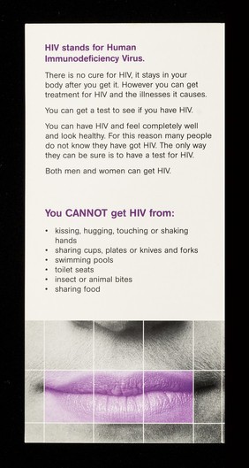You need to know all about HIV : information and advice / NHS, Health First.