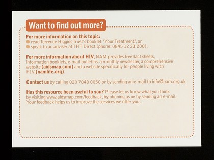 An HIV treatment journey / NAM.