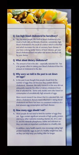 Lifting the limits : the facts about eggs & cholesterol / British Egg Information Service ; foreword by Dr. Hilary Jones.