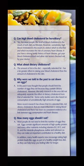 Lifting the limits : the facts about eggs & cholesterol / British Egg Information Service ; foreword by Dr. Hilary Jones.