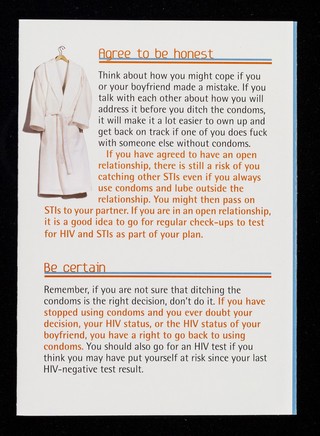 When I find a boyfriend can I ditch the condoms? / Terrence Higgins Trust, GMFA.