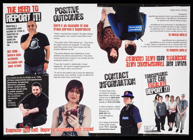 Transphobic hate can escalate : report it! / Trans Resource & Empowerment Centre.