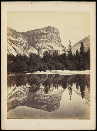 Yosemite, California: Mirror Lake. Photograph by C.E. Watkins, ca. 1860-1880.