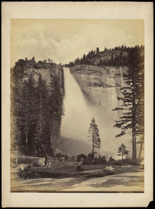 Yosemite, California: Nevada Fall. Photograph by C.E. Watkins, ca. 1860-1880.