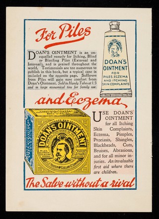 The modern medicament for relieving nasal catarrh, congestion, colds, hay fever, influenza, asthma, quinsy, bronchitis, sore throat or chest, headache, neuralgia, sprains, neuritis & rheumatic pains : Mentex / Foster McClellan Laboratories.