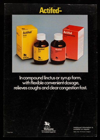 The prompt, potent way to relieve coughs and clear congestion : Actifed compound linctus / Wellcome Nigeria Ltd.