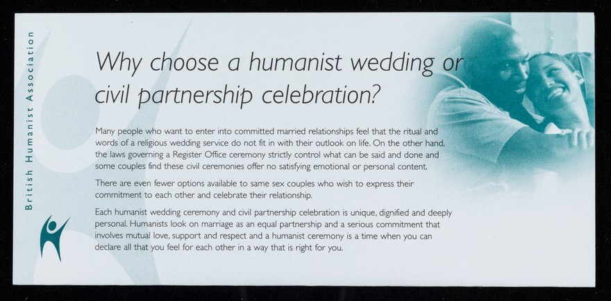Sharing the future : a unique and personal wedding and civil partnership ceremony for those who live without religion / British Humanist Association.