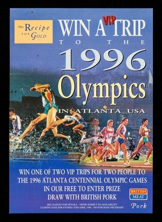 Win a VIP trip to the 1996 Olympics in Atlanta USA ... : in our free to enter prize draw with British pork / Meat and Livestock Commission Pork and Bacon Promotion Council.