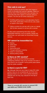 Know the facts : HIV transmission and testing / NAT.