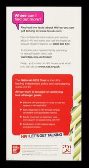 Tell me about HIV, I don't know anyone with HIV... do I? Could I get HIV? : HIV: let's get talking : find out the facts about HIV so you can get talking at www.nat.org.uk / NAT.