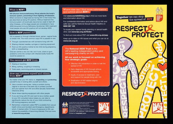 Respect & protect : together we can stop the spread of HIV / NAT.