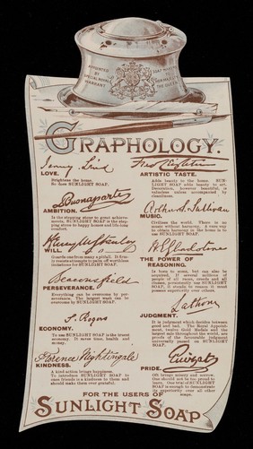 Graphology ... : for the users of Sunlight soap / [Lever Brothers Ltd.].