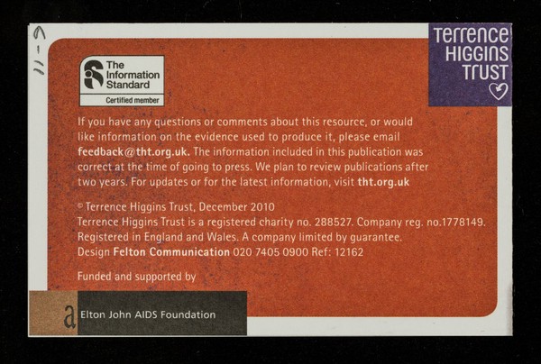 MyHIV.org.uk / Terrence Higgins Trust.