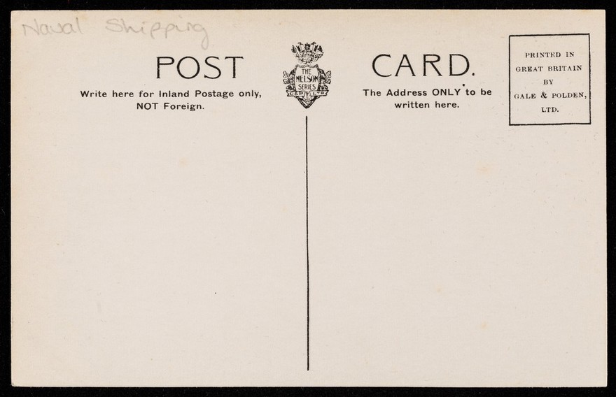 In the sick bay of H.M.S. Hampshire : post card.