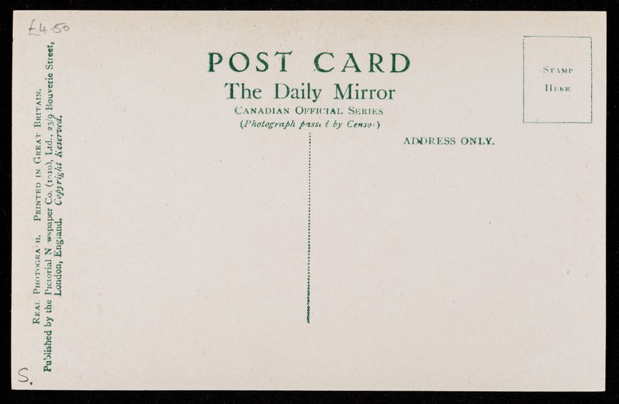 A case for "Blighty" : Canadian official / Pictorial Newspaper Co. (1910), Ltd.