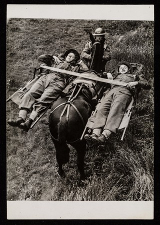 British official War Office photo, crown copyright reserved, BH 24573 : mountain warfare equipment  / Central Press Photos.