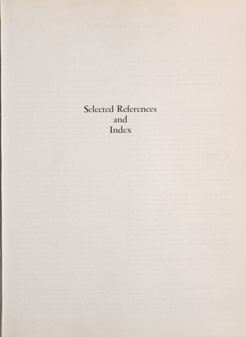 Selected References and Index