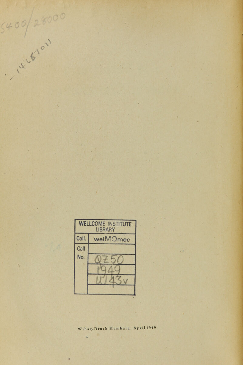 Wihag.Druck Hamburg. April 1949