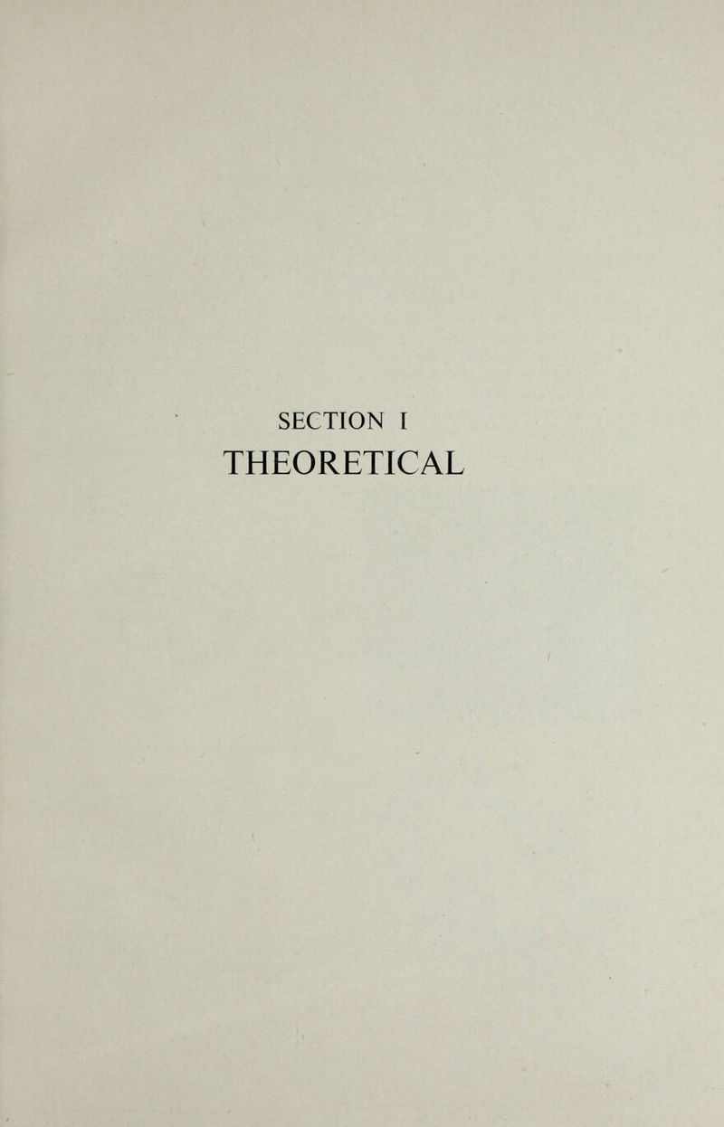 SECTION I THEORETICAL