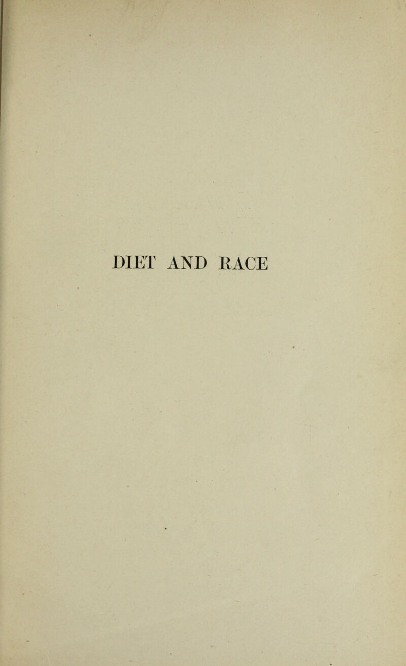 DIET AND RACE