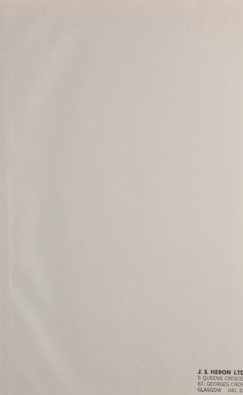 J. s. HERON LTE 5 QUEENS CRESCE ST. GEORGES GROS GLASGOW 041 З;