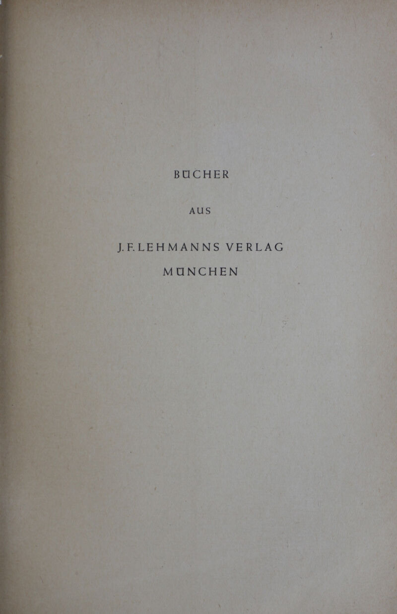 BÖCHER AUS J.F.LEHMANNS VERLAG MÜNCHEN