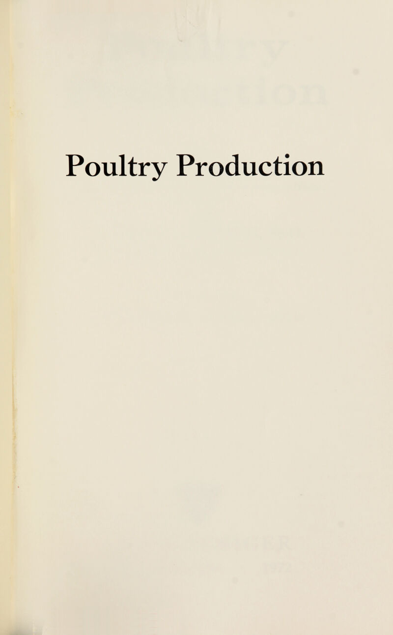 Poultry Production