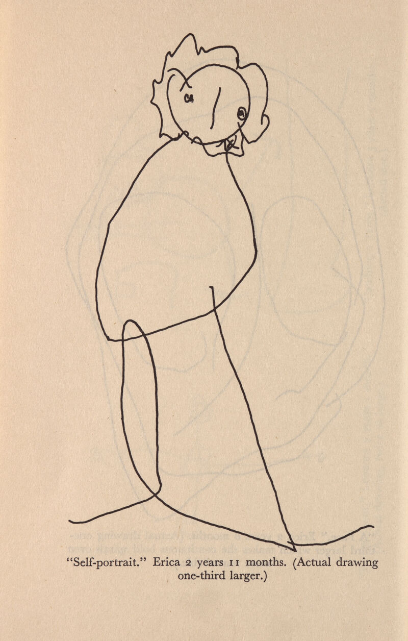 Self-portrait. Erica 2 years 11 months. (Actual drawing one-third larger.)