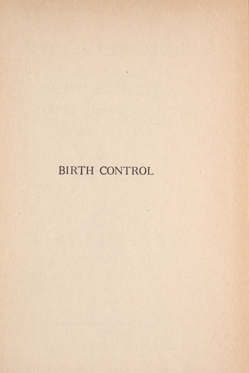 BIRTH CONTROL