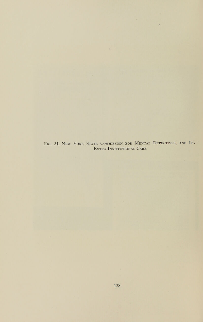 Fig. 34. New York State Commission for Mental Defectives, and Its Extra-Institutional Care