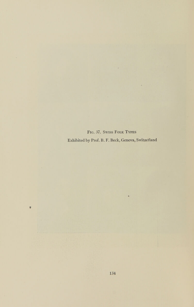 Fig. 37. Swiss Folk Types Exhibited by Prof. B. F. Beck, Geneva, Switzerland t