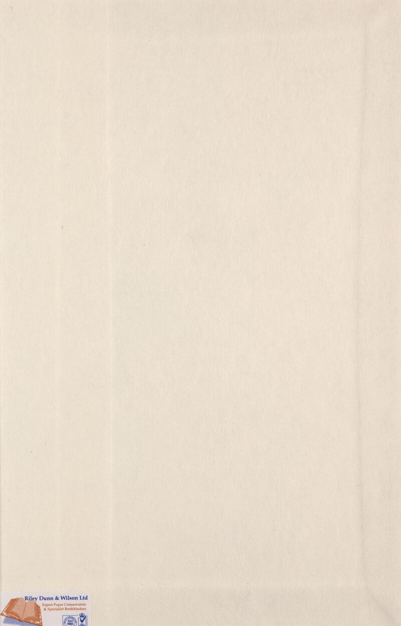 RîU V Ошт & Wilson Ltd Expert Paper Conservators & Specialist Bookbinders