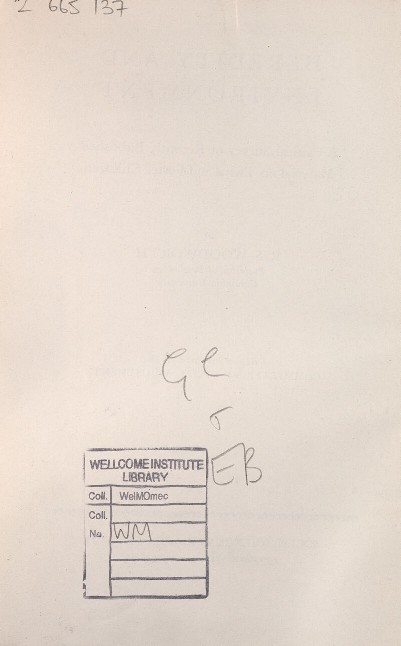btS 16+ WELLCOME INSTmiTE LIBRARY Co«. Coli. Ní». WelMOmec