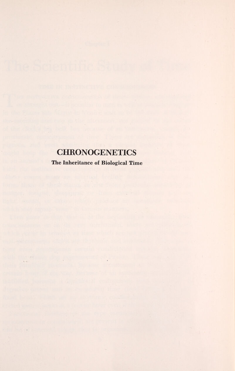 CHRONOGENETICS The Inheritance of Biological Time