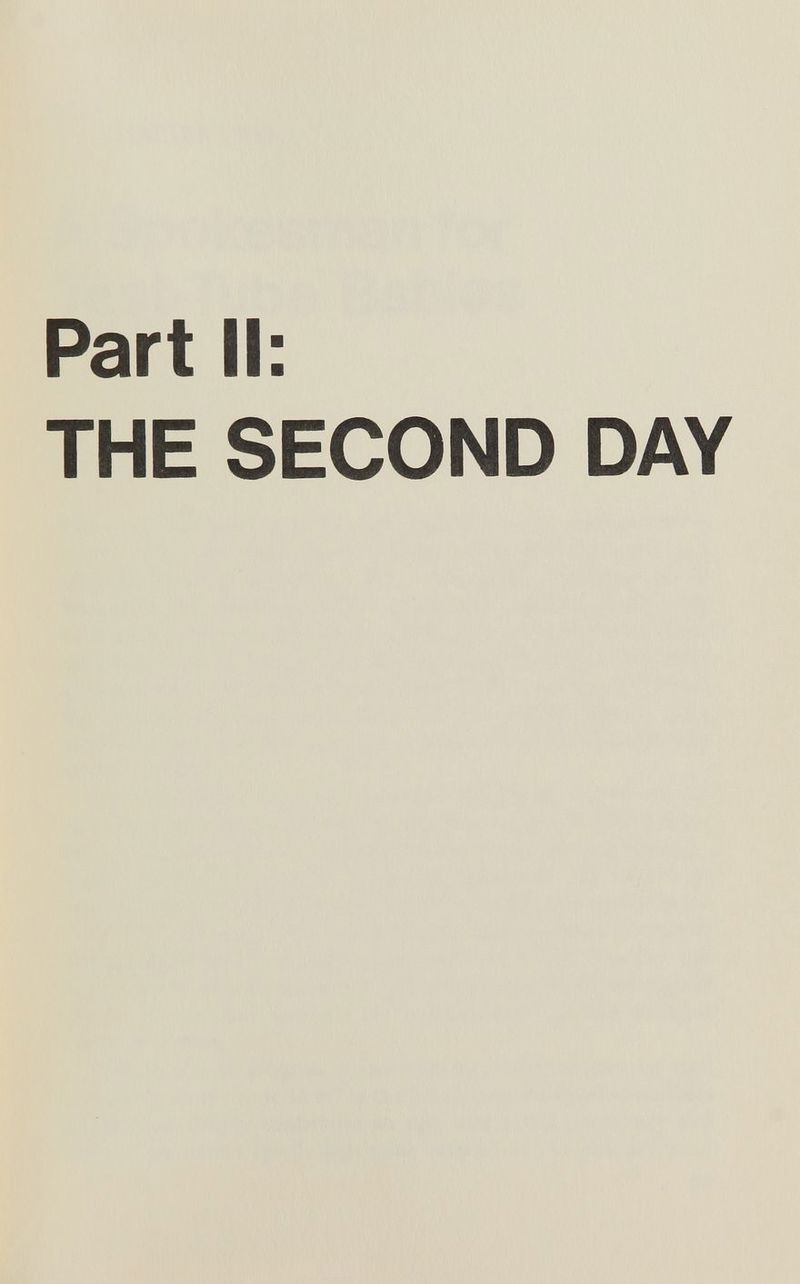 Part II: THE SECOND DAY