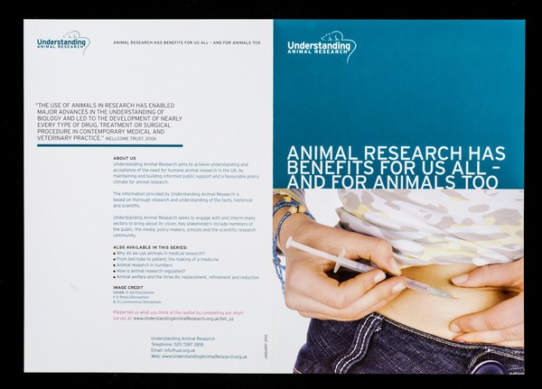 Animal research has benefits for us all- and for animals too / Understanding Animal Research.