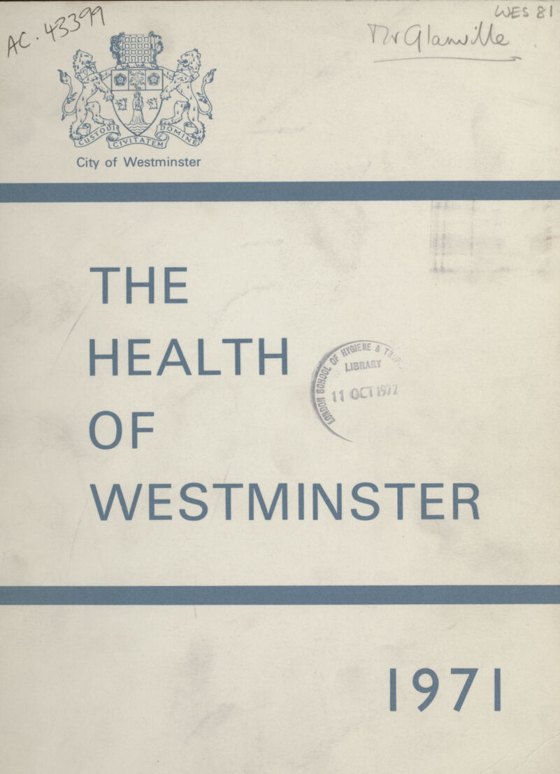WES 81 ??? AC. 43399 THE HEALTH OF WESTMINSTER 1971