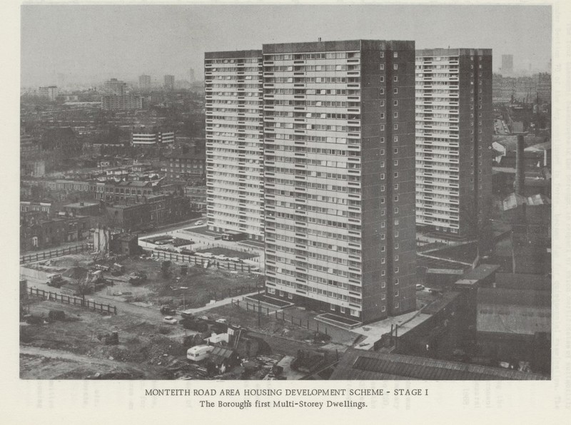 MONTEITH ROAD AREA HOUSING DEVELOPMENT SCHEME-STAGE I The Boroughs first Multi-Storey Dwellings.