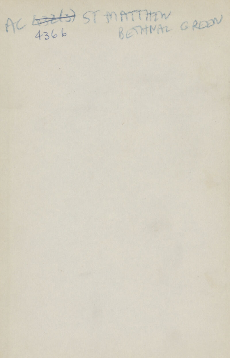 AC 4366 ST MATTHEW BETHNAL GREEN