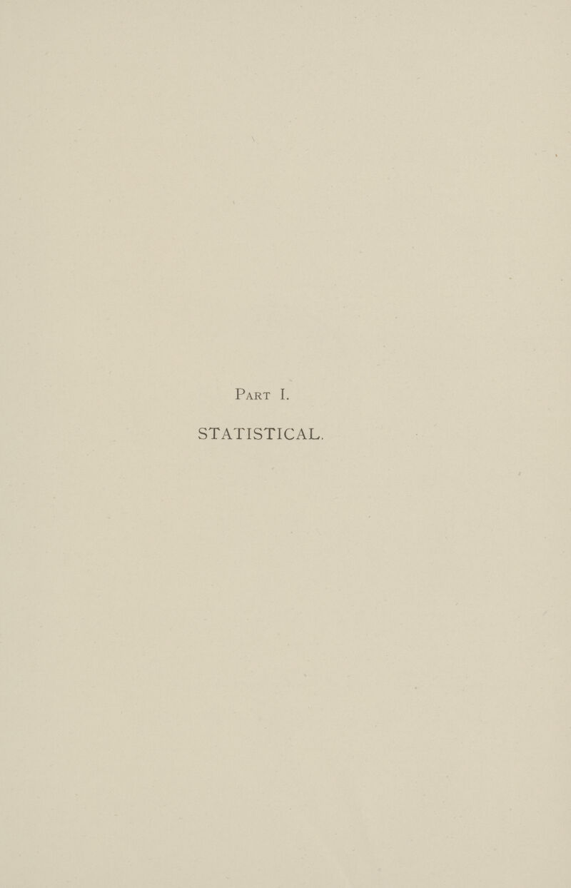 Part I. STATISTICAL.
