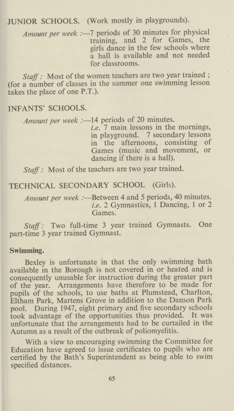 TABLE IV. Dental Inspection and Treatment. (1) Number of pupils inspected by the Authority's Dental Officers— (a) Periodic age groups 7,407 (b) Specials 782 Total (Periodic and Specials) 8,189 (2) Number found to require treatment 5,369 (3) Number actually treated 2,768 (4) Attendances made by pupils for treatment 6,029 (5) Half-days devoted to (a) Inspection 45 (b) Treatment 854 Total (a) and (b) 899 (6) Fillings : Permanent Teeth 1,616 Temporary Teeth 532 Total 2,148 (7) Extractions : Permanent Teeth 460 Temporary Teeth 3,387 Total 3,847 (8) Administration of general anaesthetics for extraction 359 (9) Other Operations (a) Permanent Teeth 1,050 (as above) (b) Temporary Teeth 934 Total (a) and (b) 1,984 Scalings 43 1,984 Cleaning 213 Polishing 211 Dressings Permanent Teeth 550 Temporary Teeth 934 Root dressings 33 71