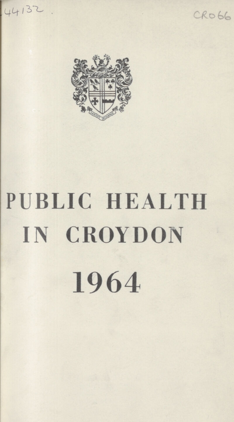 44132 CR066 PUBLIC HEALTH IN CROYDON 1964