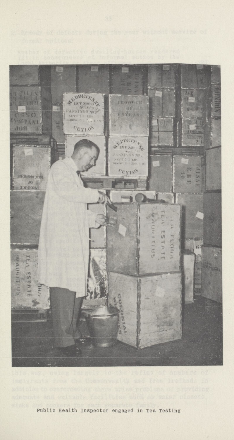 Public Health Inspector engaged in Tea Testing
