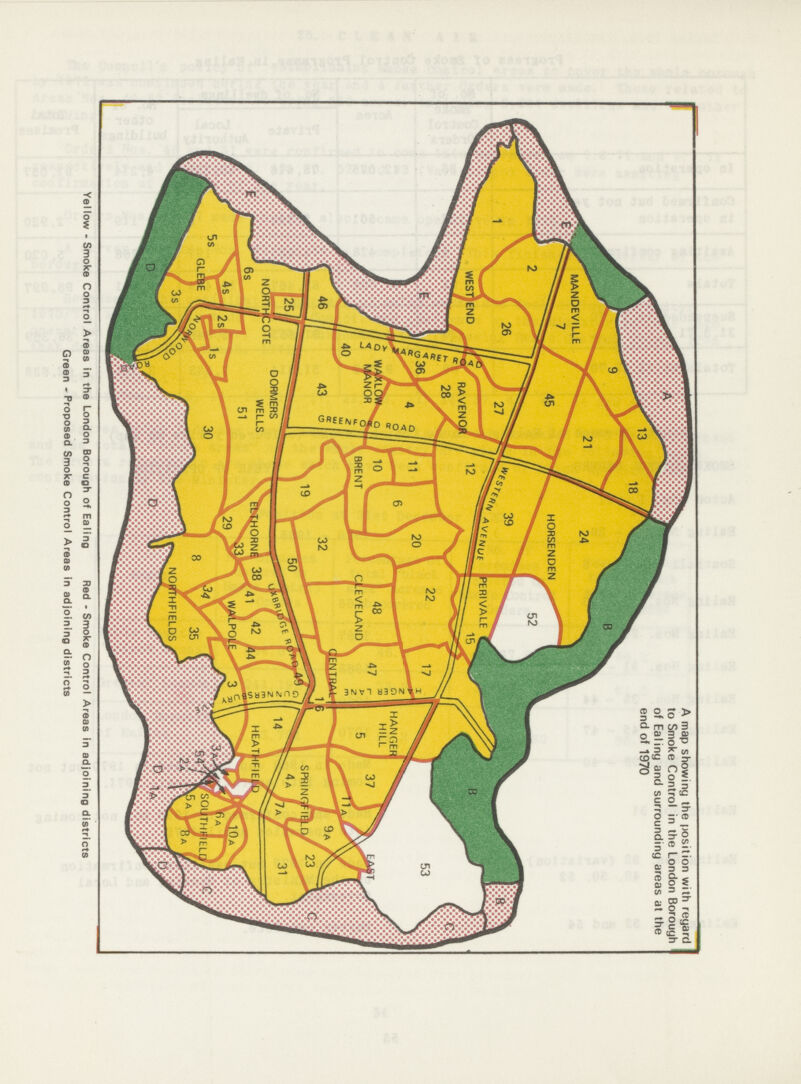 Yellow - Smoke Control Areas in the London Borough of Ealing Red - Smoke Control Areas in adjoining districts Green - Proposed Smoke Control Areas in adjoining districts