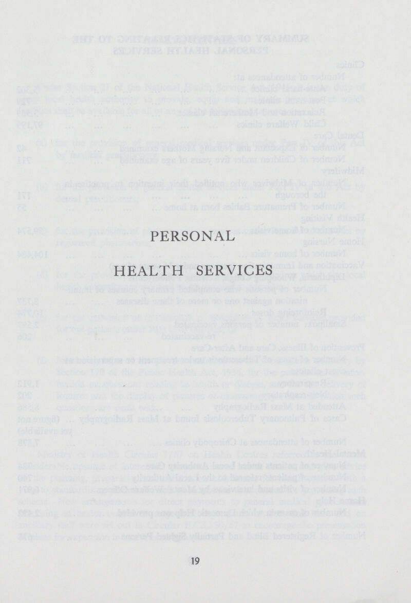 PERSONAL HEALTH SERVICES 19